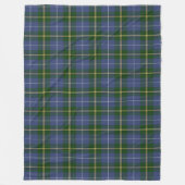 Couverture Polaire Tartan de la Nouvelle-Écosse personnalisé bleu pla (Devant)
