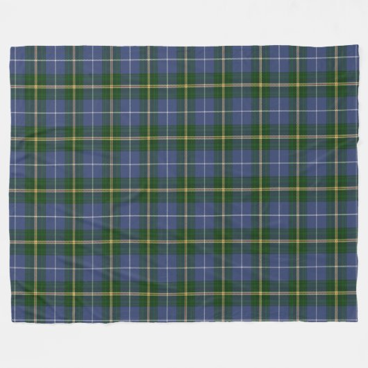 Couverture Polaire Tartan de la Nouvelle-Écosse personnalisé bleu pla (Devant (Horizontal))