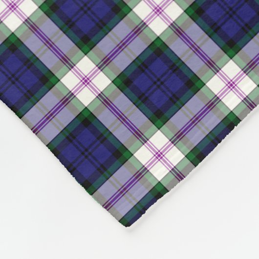 Couverture Polaire Tartan de la robe royale bleue et blanche de chauv (Coin)