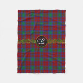 Couverture Polaire Tartan de Lindsay de monogramme (Devant)