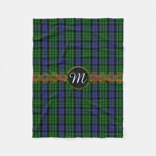 Couverture Polaire Tartan de MacCallum de monogramme (Devant)