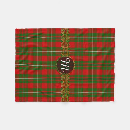 Couverture Polaire Tartan de MacGregor de monogramme (Devant (Horizontal))