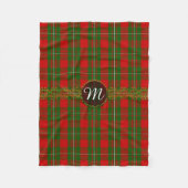 Couverture Polaire Tartan de MacGregor de monogramme (Devant)
