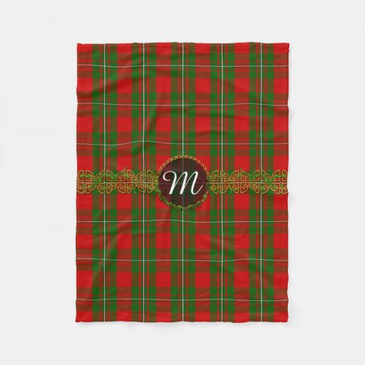 Couverture Polaire Tartan de MacGregor de monogramme (Devant)