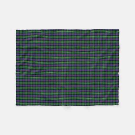Couverture Polaire Tartan de Malcolm de clan (Devant (Horizontal))