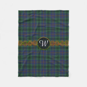 Couverture Polaire Tartan de marcheur de monogramme