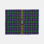 Couverture Polaire Tartan de Mitchell de monogramme (Devant (Horizontal))