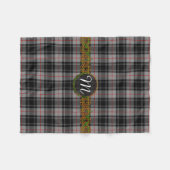 Couverture Polaire Tartan de Moffat de monogramme (Devant (Horizontal))