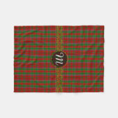 Couverture Polaire Tartan de Munro de monogramme (Devant (Horizontal))