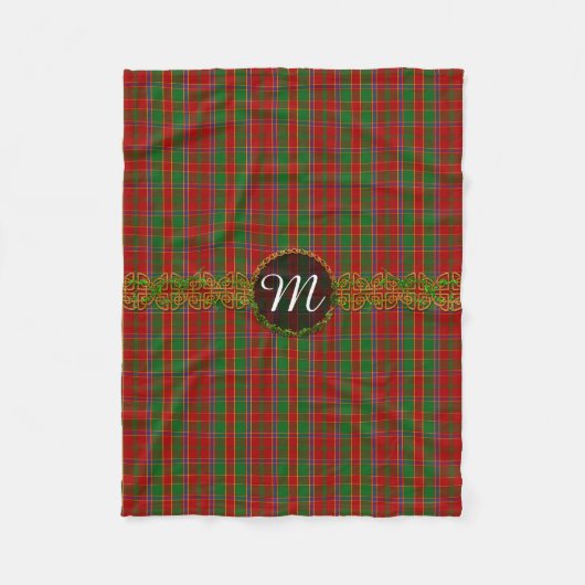 Couverture Polaire Tartan de Munro de monogramme (Devant)