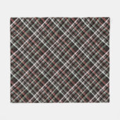 Couverture Polaire Tartan de Noël texturé. (Devant (Horizontal))