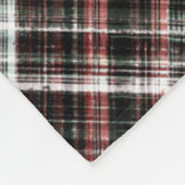 Couverture Polaire Tartan de Noël texturé. (Coin)