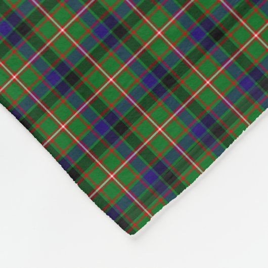 Couverture Polaire Tartan de Reid de clan (Coin)
