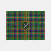 Couverture Polaire Tartan de Reid de monogramme (Devant (Horizontal))