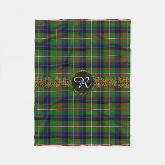Couverture Polaire Tartan de Reid de monogramme (Devant)