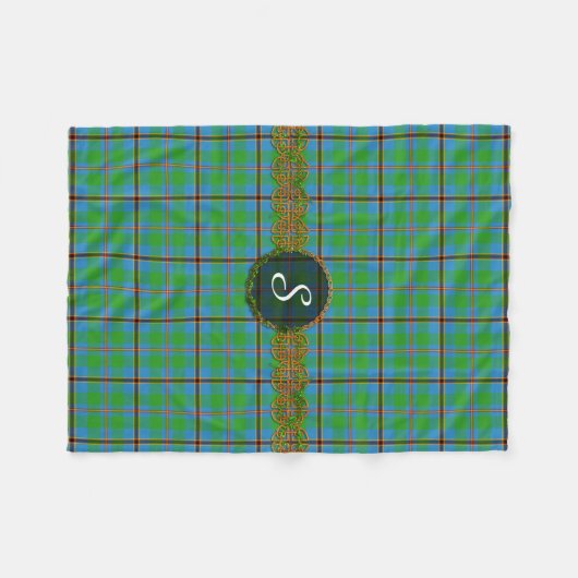Couverture Polaire Tartan de Snodgrass de monogramme (Devant (Horizontal))