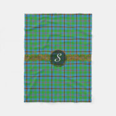 Couverture Polaire Tartan de Snodgrass de monogramme (Devant)