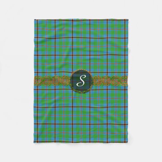 Couverture Polaire Tartan de Snodgrass de monogramme (Devant)