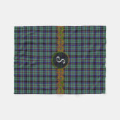 Couverture Polaire Tartan de Stevenson de monogramme (Devant (Horizontal))