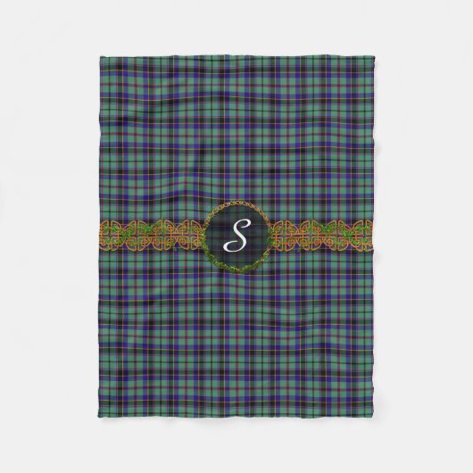 Couverture Polaire Tartan de Stevenson de monogramme (Devant)