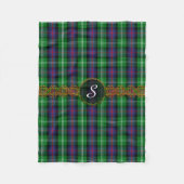Couverture Polaire Tartan de Sutherland de monogramme (Devant)
