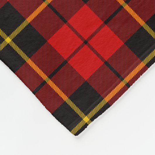 Couverture Polaire Tartan de Wallace de monogramme (Coin)