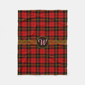 Couverture Polaire Tartan de Wallace de monogramme (Devant)