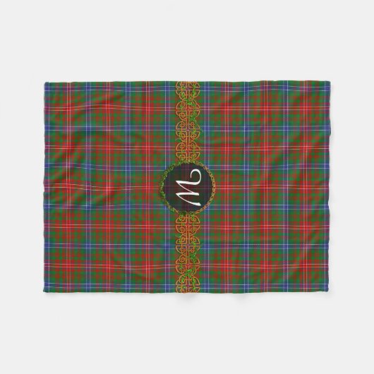 Couverture Polaire Tartan de Wilson de monogramme (Devant (Horizontal))