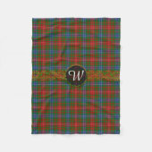 Couverture Polaire Tartan de Wilson de monogramme (Devant)