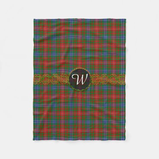 Couverture Polaire Tartan de Wilson de monogramme (Devant)
