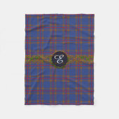 Couverture Polaire Tartan d'Elliot de monogramme (Devant)