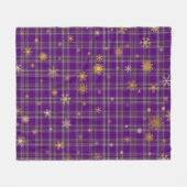 Couverture Polaire Tartan d'hiver doré (Devant (Horizontal))