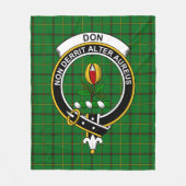 Couverture Polaire Tartan du clan Don (Devant)