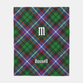 Couverture Polaire Tartan du clan Russell (Devant)
