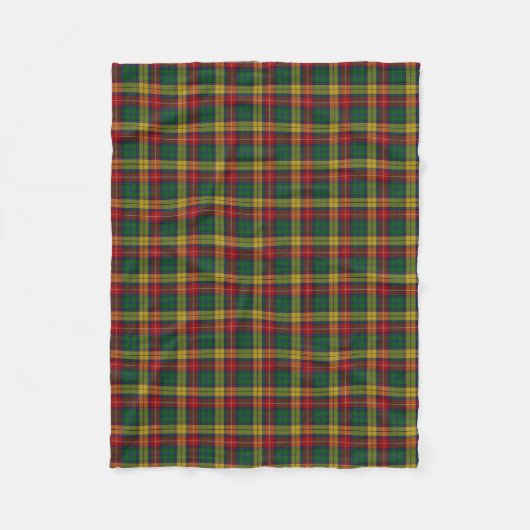 Couverture Polaire Tartan écossais de classique de Buchanan de clan (Devant)