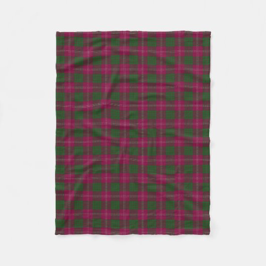 Couverture Polaire Tartan écossais de classique de Crawford de clan (Devant)