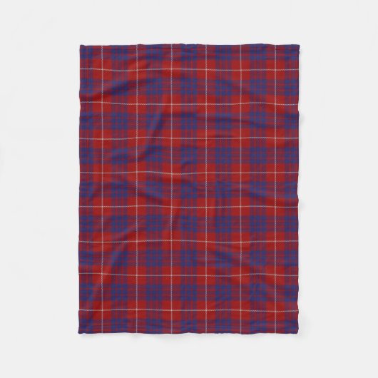 Couverture Polaire Tartan écossais de classique de Hamilton de clan (Devant)