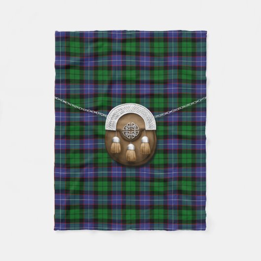 Couverture Polaire Tartan et escarcelle de Galbraith (Devant)