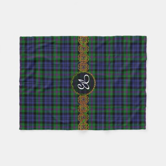 Couverture Polaire Tartan et monogramme de Baird (Devant (Horizontal))