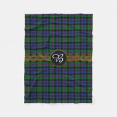 Couverture Polaire Tartan et monogramme de Baird (Devant)