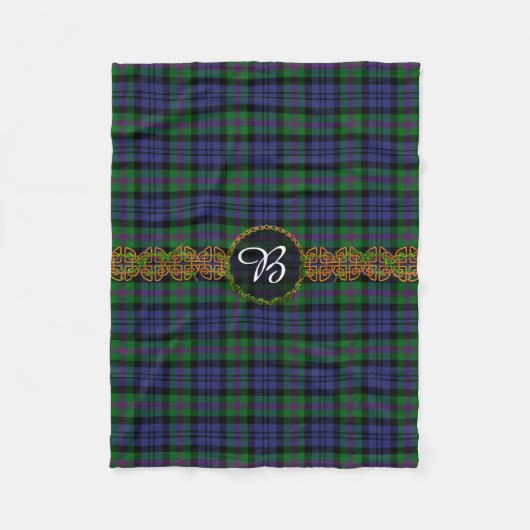 Couverture Polaire Tartan et monogramme de Baird (Devant)