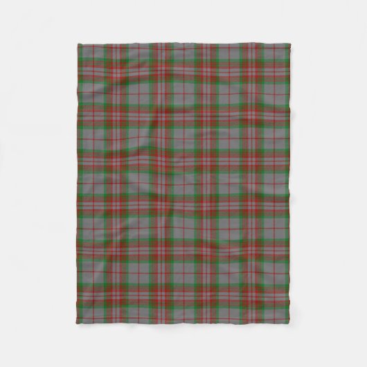 Couverture Polaire Tartan gris de clan écossais (Devant)