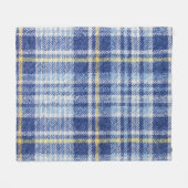 Couverture Polaire Tartan jaune bleu : Plaid tendance (Devant (Horizontal))