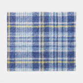 Couverture Polaire Tartan jaune bleu : Plaid tendance (Devant (Horizontal))