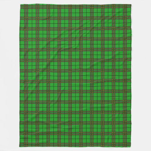 Couverture Polaire Tartan jaune vert (Devant)