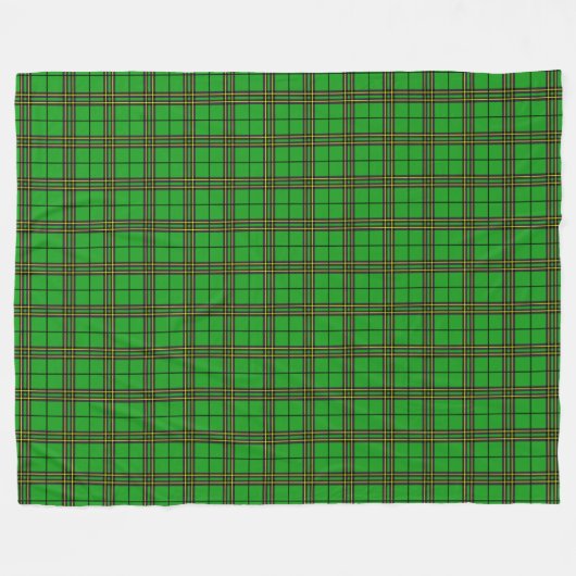 Couverture Polaire Tartan jaune vert (Devant (Horizontal))