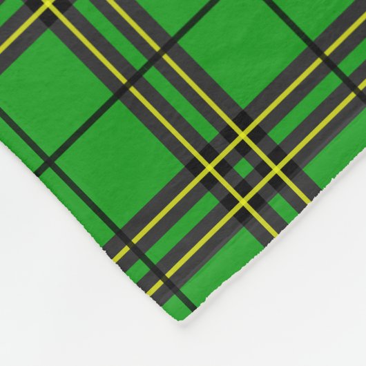 Couverture Polaire Tartan jaune vert (Coin)