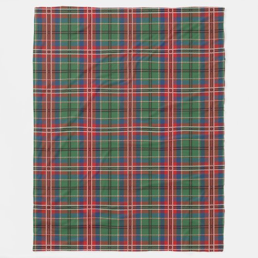 Couverture Polaire Tartan MacCulloch Plaid Rouge Bleu Vert Plaid (Devant)