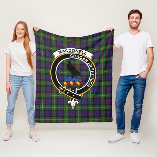 Couverture Polaire Tartan MacDonell du clan de Glengarry (En situation)
