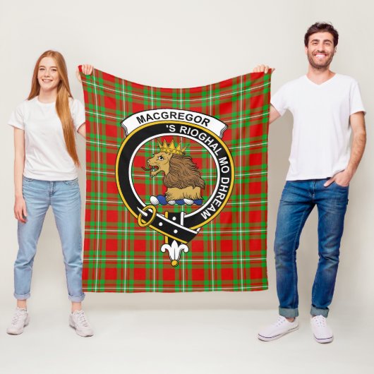 Couverture Polaire Tartan MacGregor Plaid de Clan (En situation)